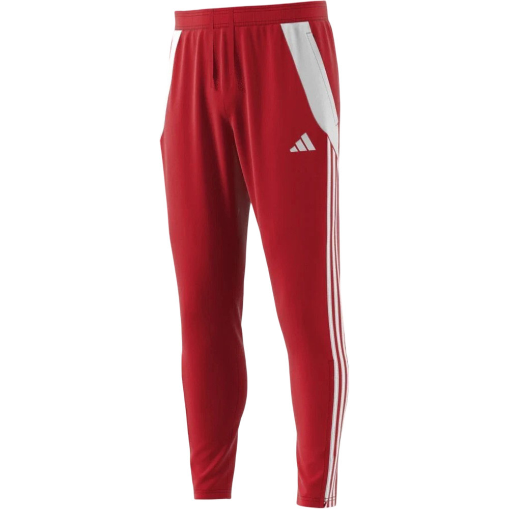 Adidas Tiro 24 Track Pants Mens Small Red White Striped Tapered Zip Pockets New